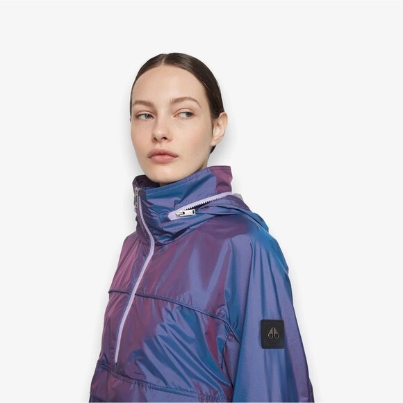 NEW MOOSE KNUCKLES Morin Jacket Purple SZ M ReflectiveWindbreaker